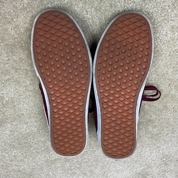 Vans Old Skool Skate Sneakers, Maroon and White  - Size 8 US Women - Picture 5 of 11